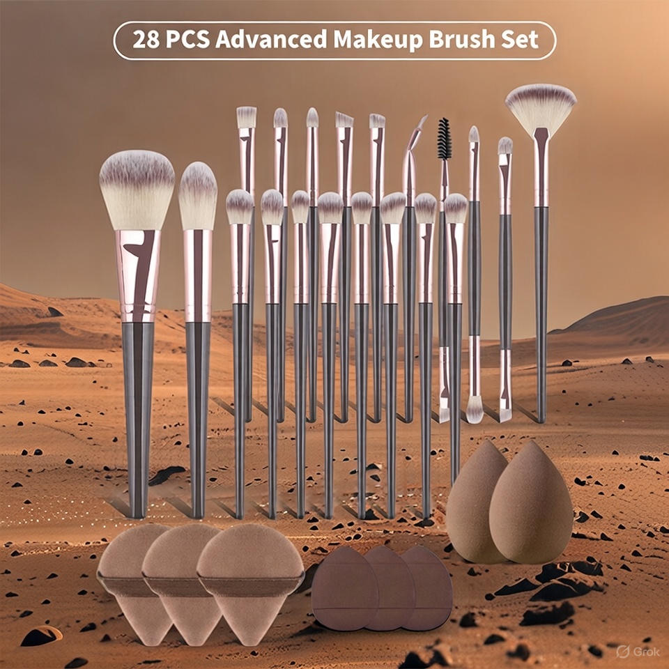 Automatic Electric Makeup Brush Cleaner + FREE 28 Brush Makeup Set